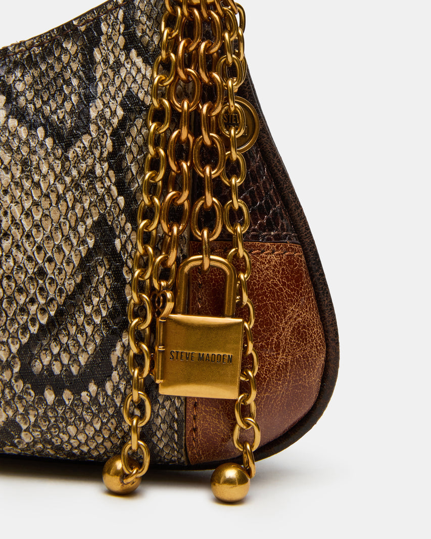 IRINA PATCHWORK BAG BROWN MULTI - view 3