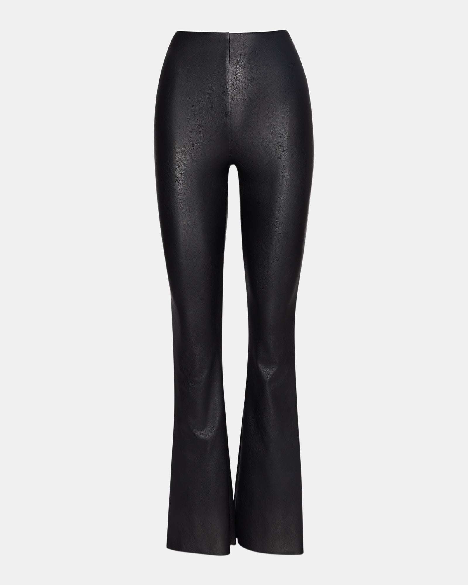 CITRINE Pant Black | Women's Faux Leather Flare Pants – Steve Madden