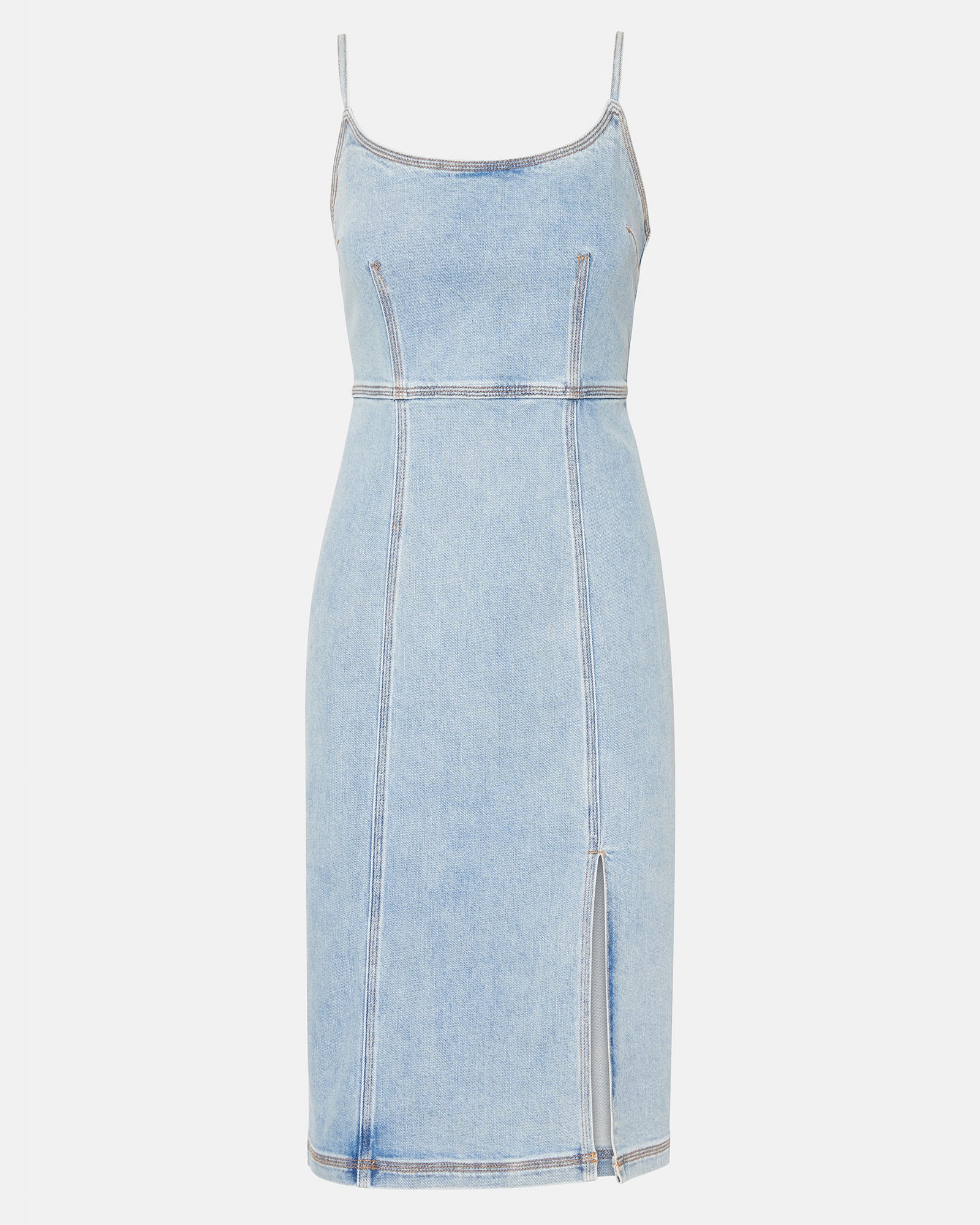 GISELLE Denim Midi Women's Dress with Slit Steve Madden GISELLE Denim Midi Women's Dress with Slit Steve Madden