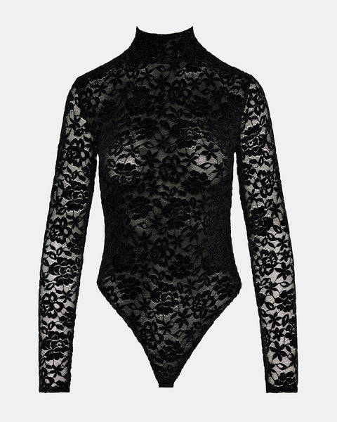 CASSI Bodysuit Black | Women's Lace Bodysuit – Steve Madden