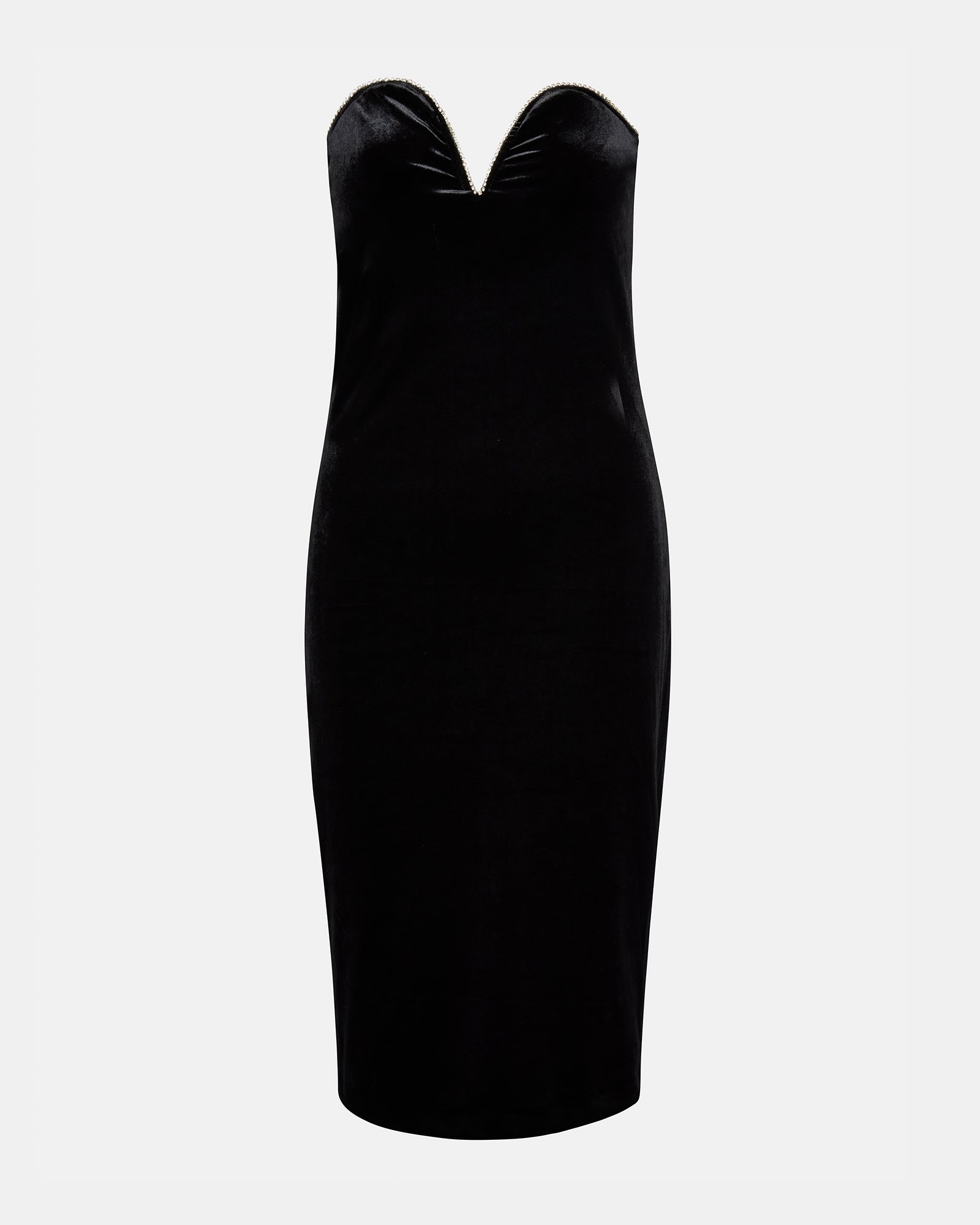 CHARLENE Dress Black | Women's Velvet Midi Dress – Steve Madden