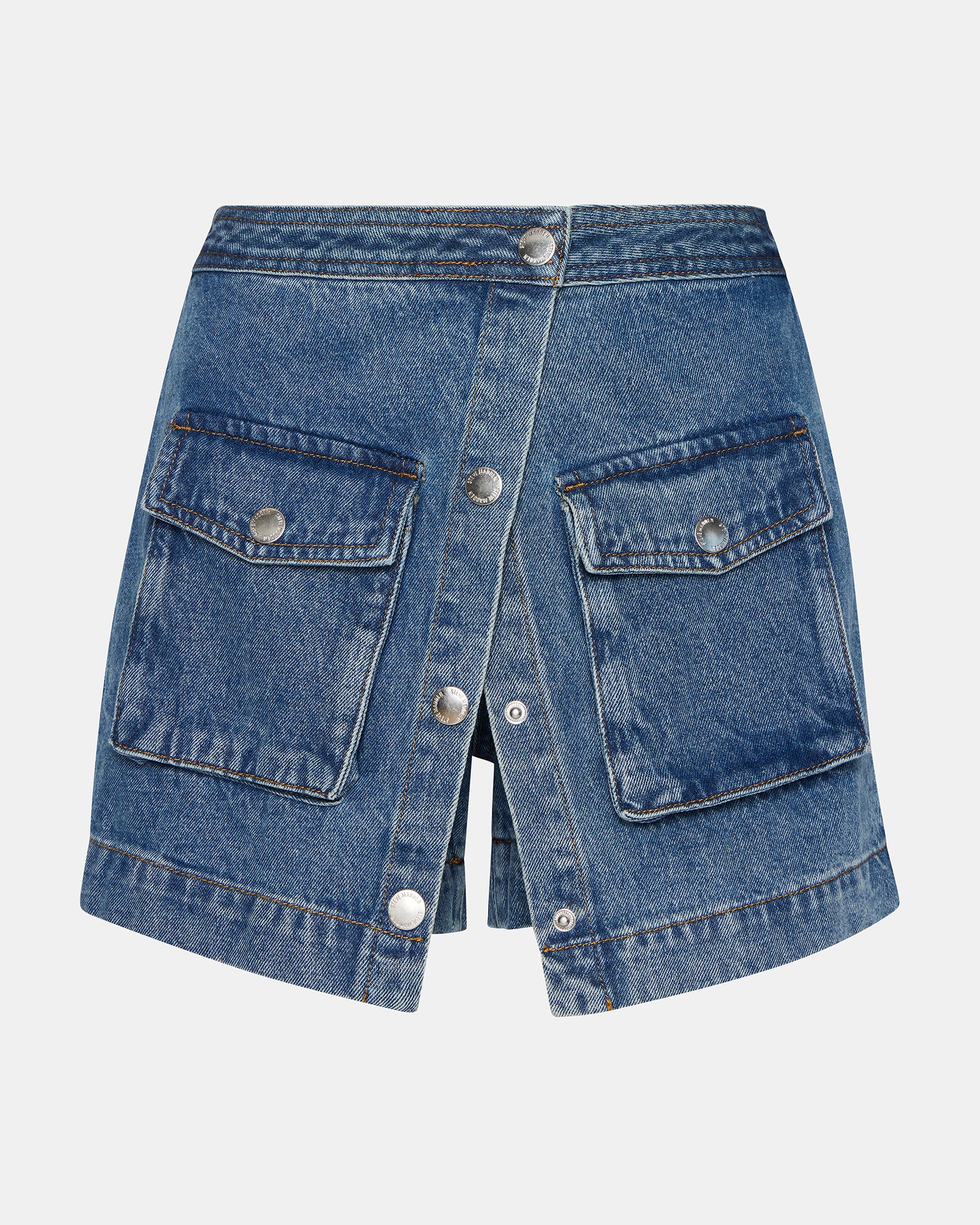 JENNIFER Denim Skort | Women's Cargo Mini Skort - Steve Madden