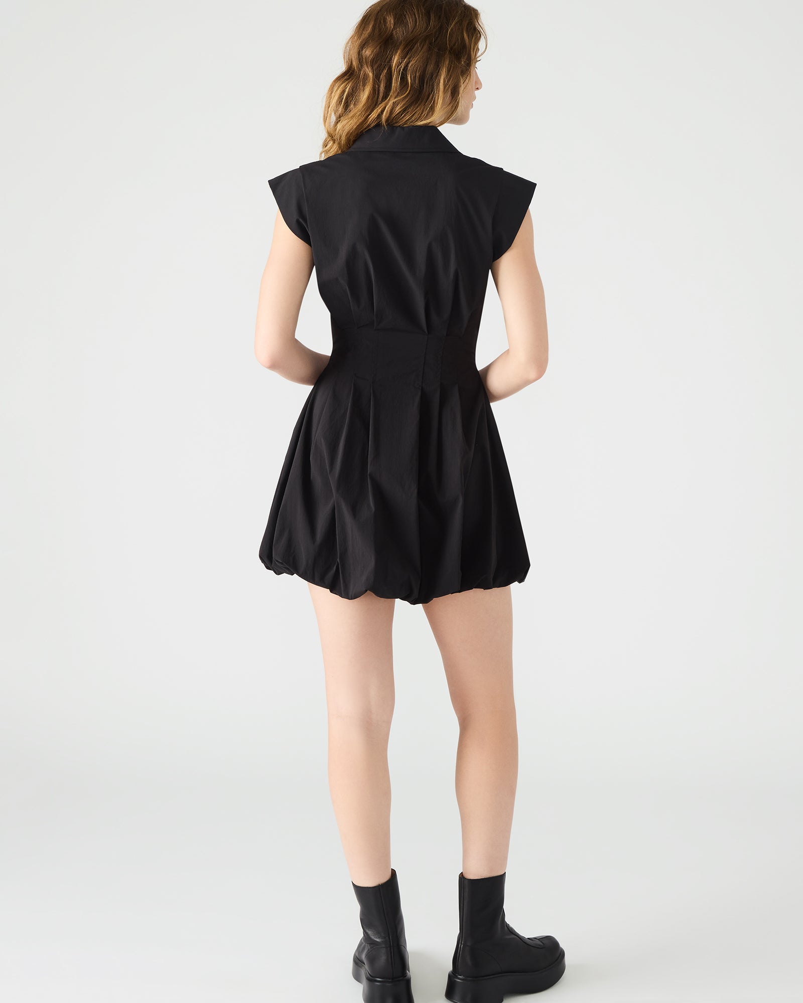 Steve Madden Women's Dyanne Bubble-Hem Mini Dress - Black - Size XL Steve Madden Women's Dyanne Bubble-Hem Mini Dress - Black - Size XL