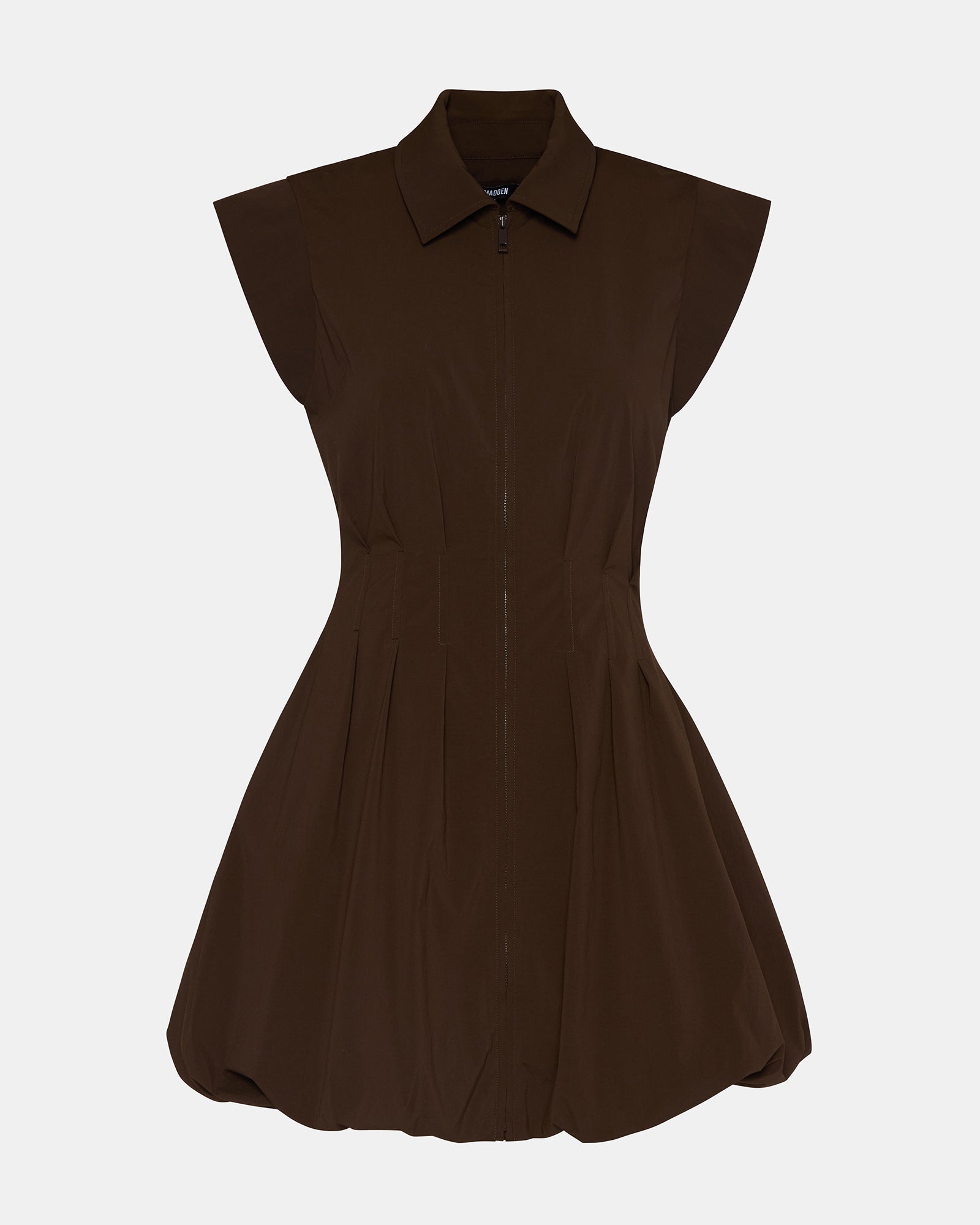 Steve Madden Women's Dyanne Dress Sleeveless Bubble Dresses - Dark Espresso - Size XL - Elastane/Nylon Steve Madden Women's Dyanne Dress Sleeveless Bubble Dresses - Dark Espresso - Size XL - Elastane/Nylon