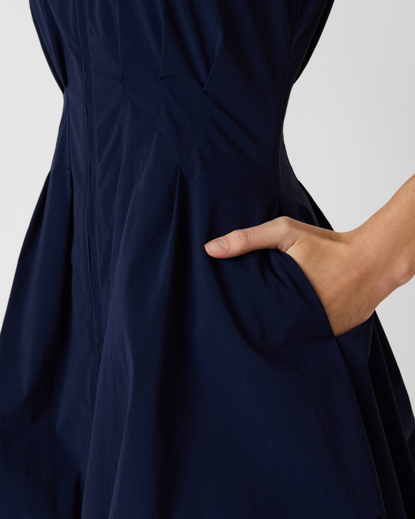 DYANNE Marine Women's Zip-Front Bubble-Hem Dress Steve Madden DYANNE Marine Women's Zip-Front Bubble-Hem Dress Steve Madden