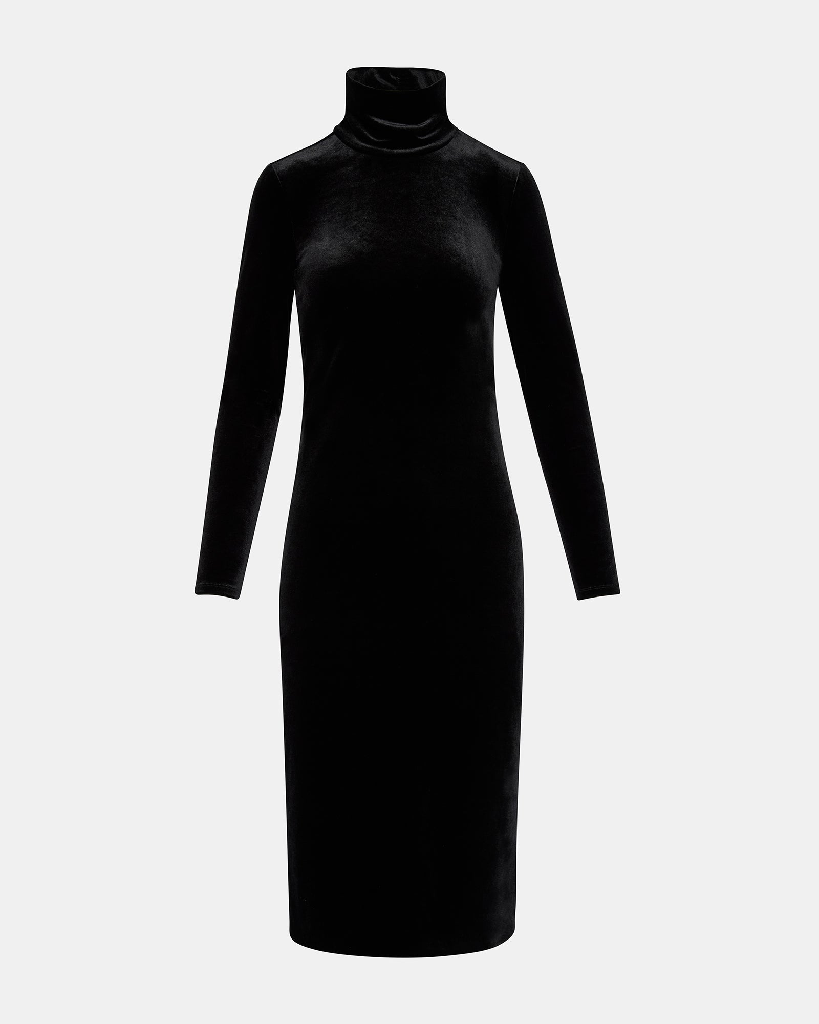 black velvet long sleeve turtleneck dress Qatainlav Womens Long Sleeve Velvet Dress for Wedding Guest Solid Color Half Turtleneck Cocktail Dress Evening Party Formal Gown, Black, XL