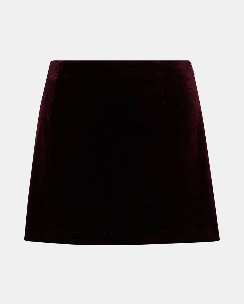 CINDI VELVET SKORT WINE