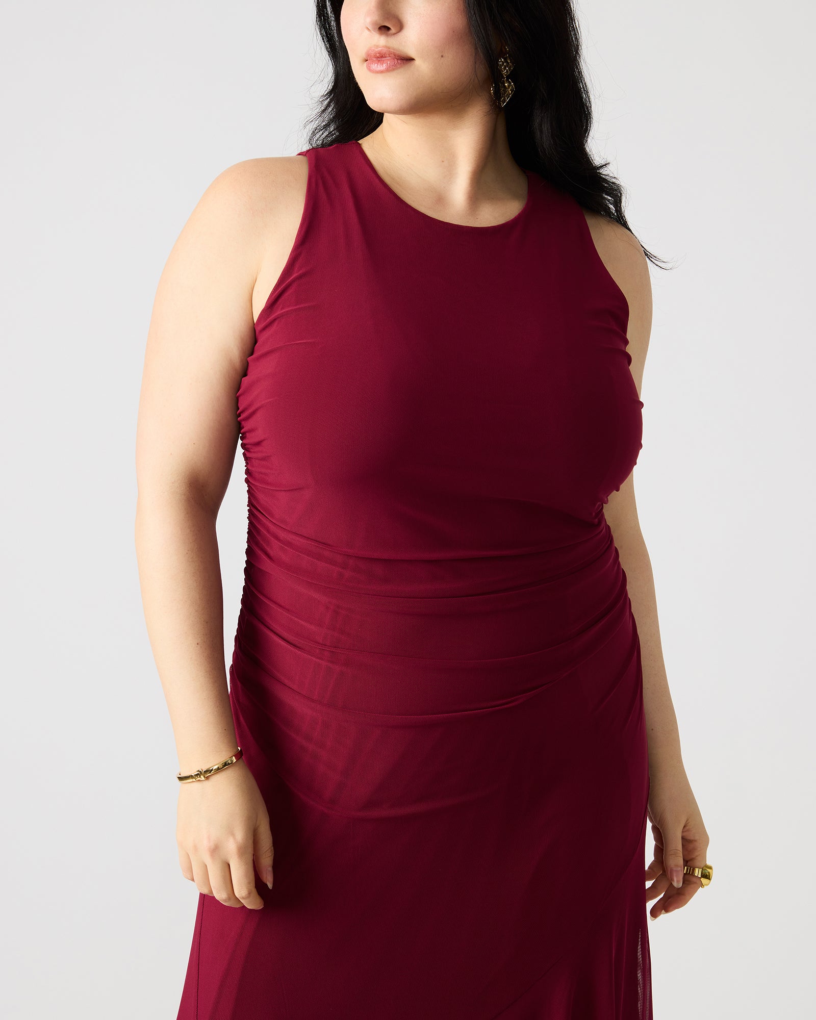 Steve Madden Women's Laney Sleeveless Flowy Dress - Red - Size XL - Polyester Steve Madden Women's Laney Sleeveless Flowy Dress - Red - Size XL - Polyester