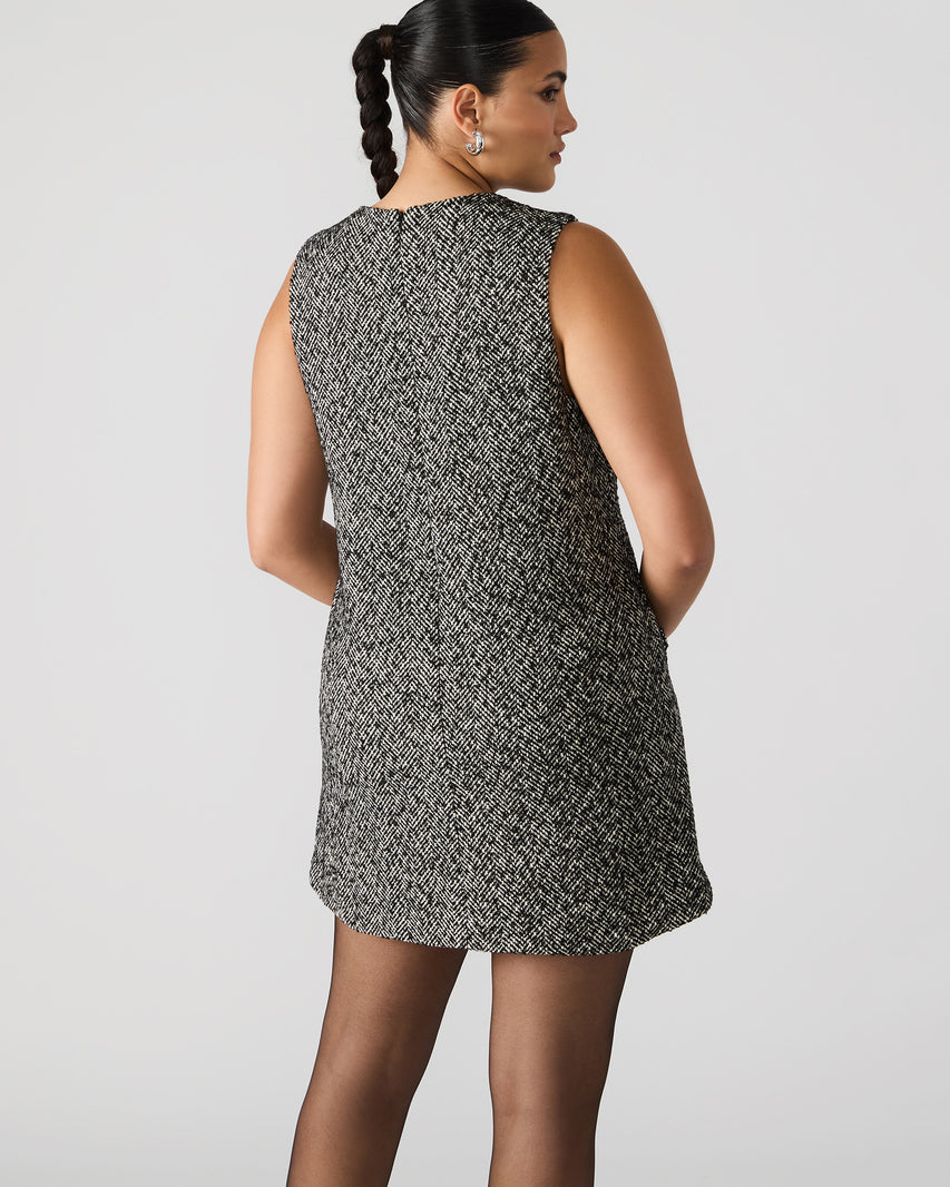 LOUIE DRESS BLACK/WHITE