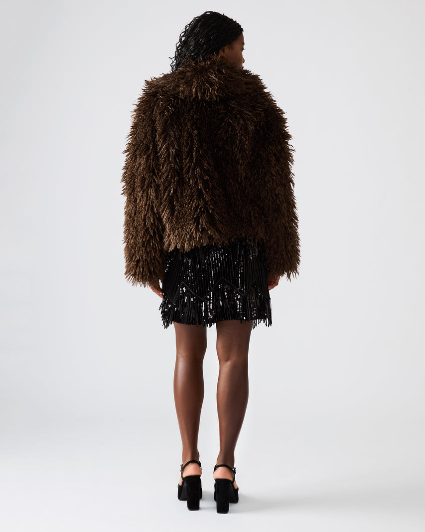 INAYA COAT DARK ESPRESSO