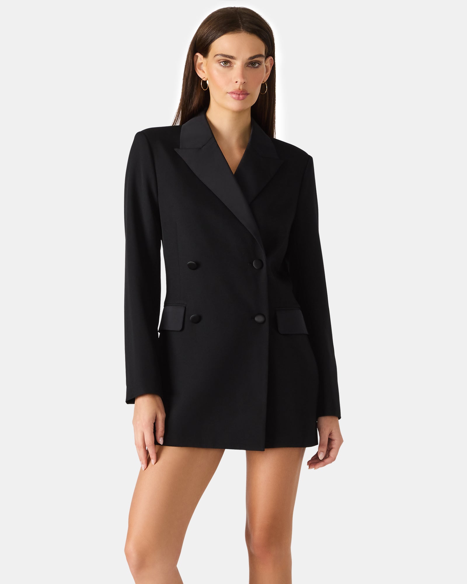 MERIDIA Black Long-Sleeved Button-Up Collared Women's Jumpsuit One ...