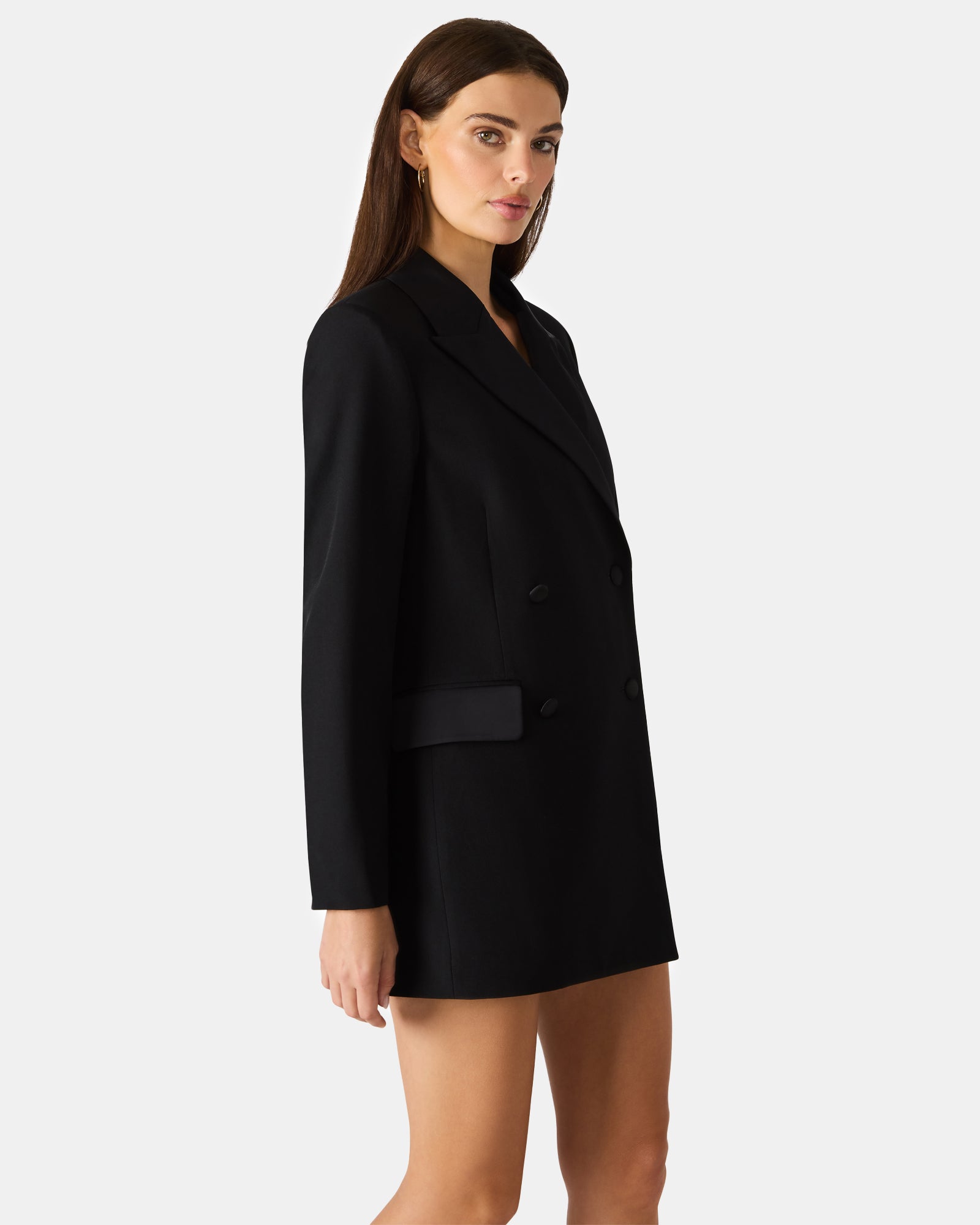 MERIDIA Black Long-Sleeved Button-Up Collared Women's Jumpsuit One ...
