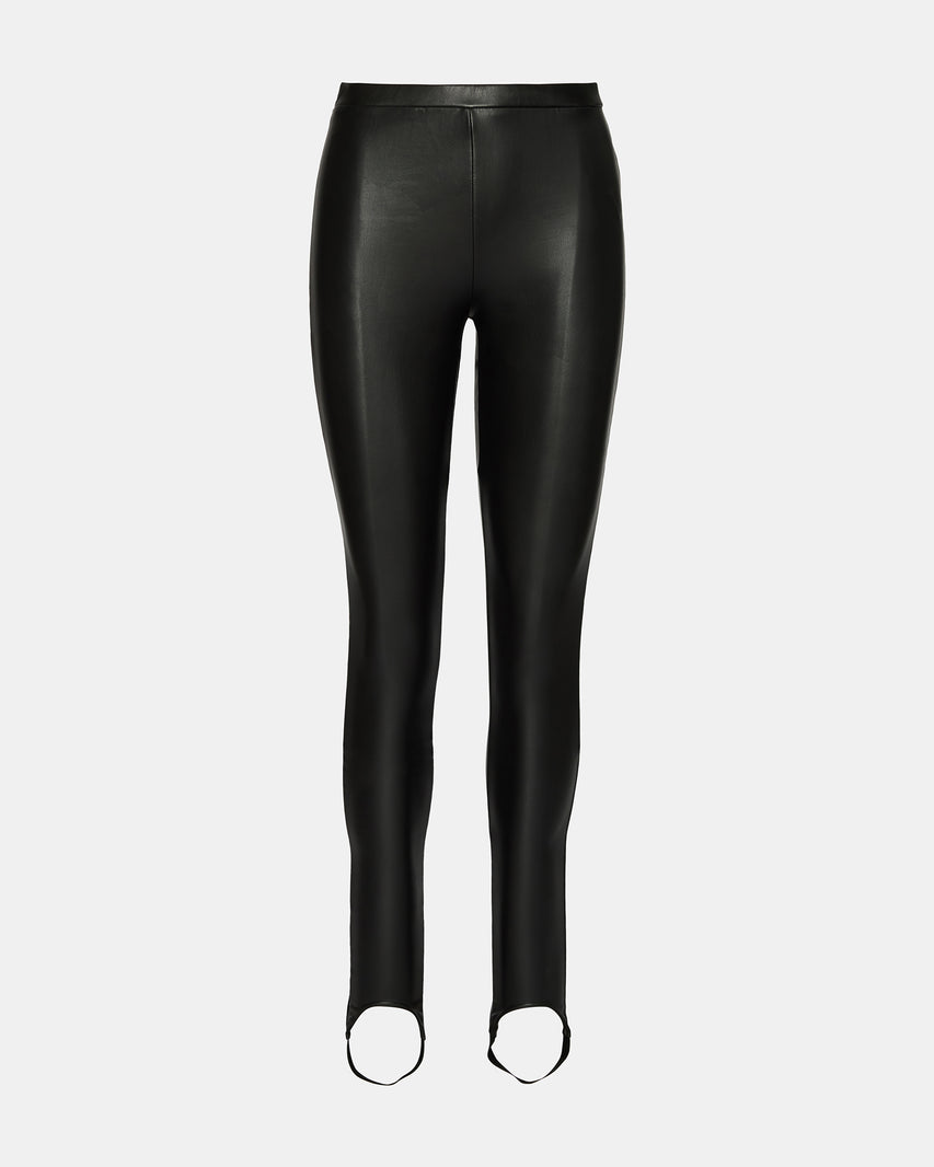 VEGAN LEATHER STIRRUP BLACK