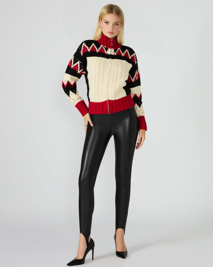 VEGAN LEATHER STIRRUP BLACK