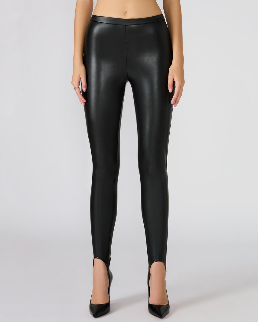 VEGAN LEATHER STIRRUP BLACK