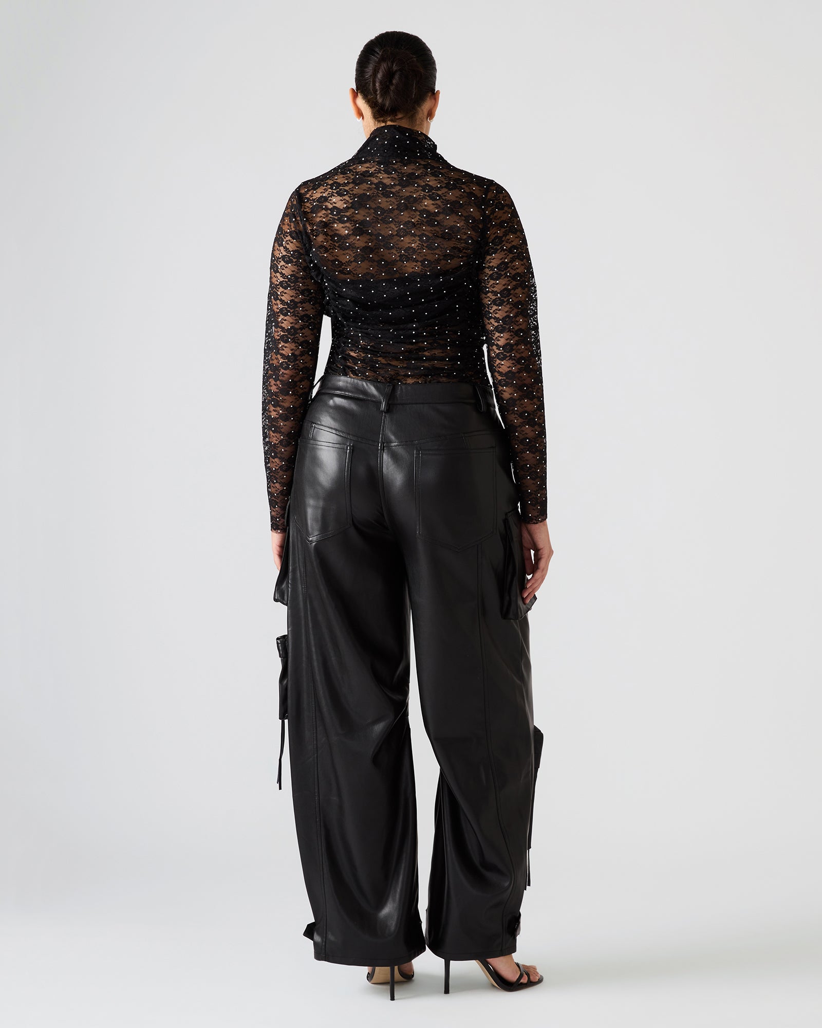 VEGAN LEATHER DUO PANT BLACK