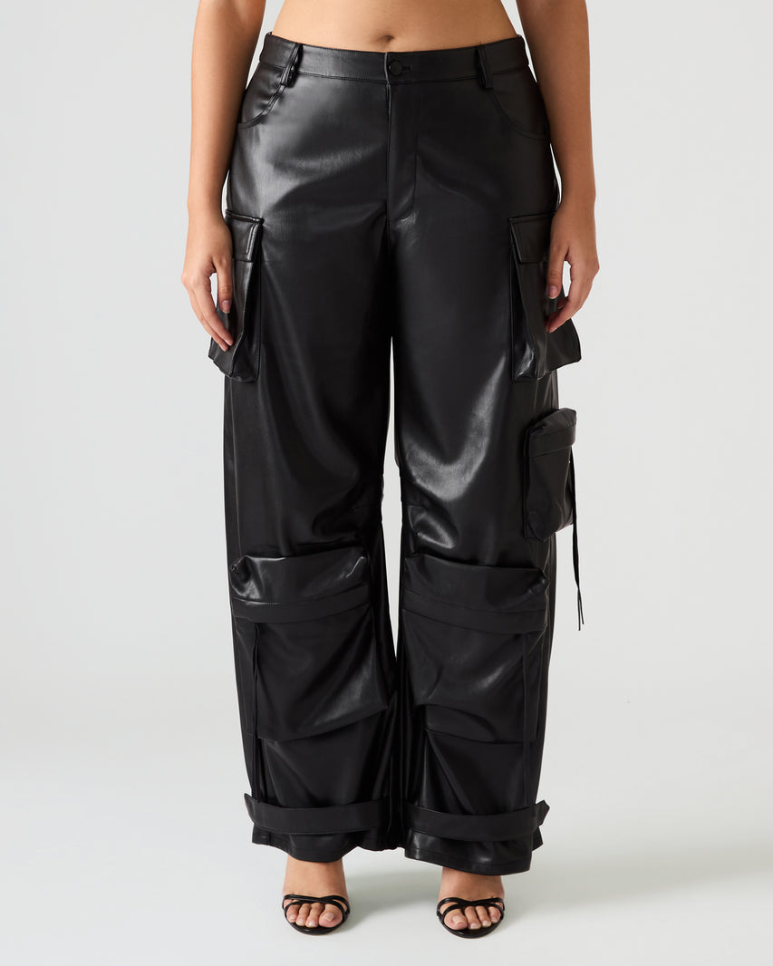 VEGAN LEATHER DUO PANT BLACK