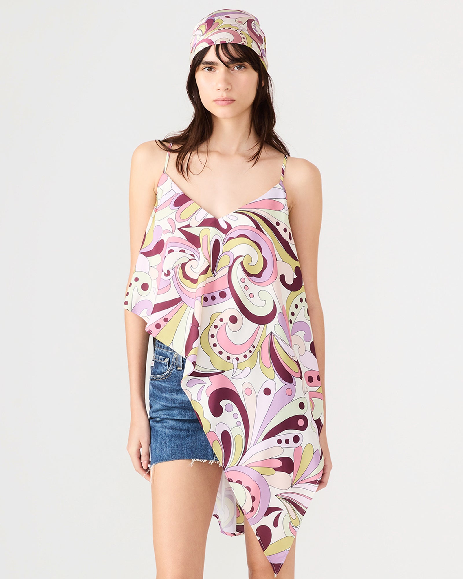 LAVENDER PRINTED SCARF - view 5