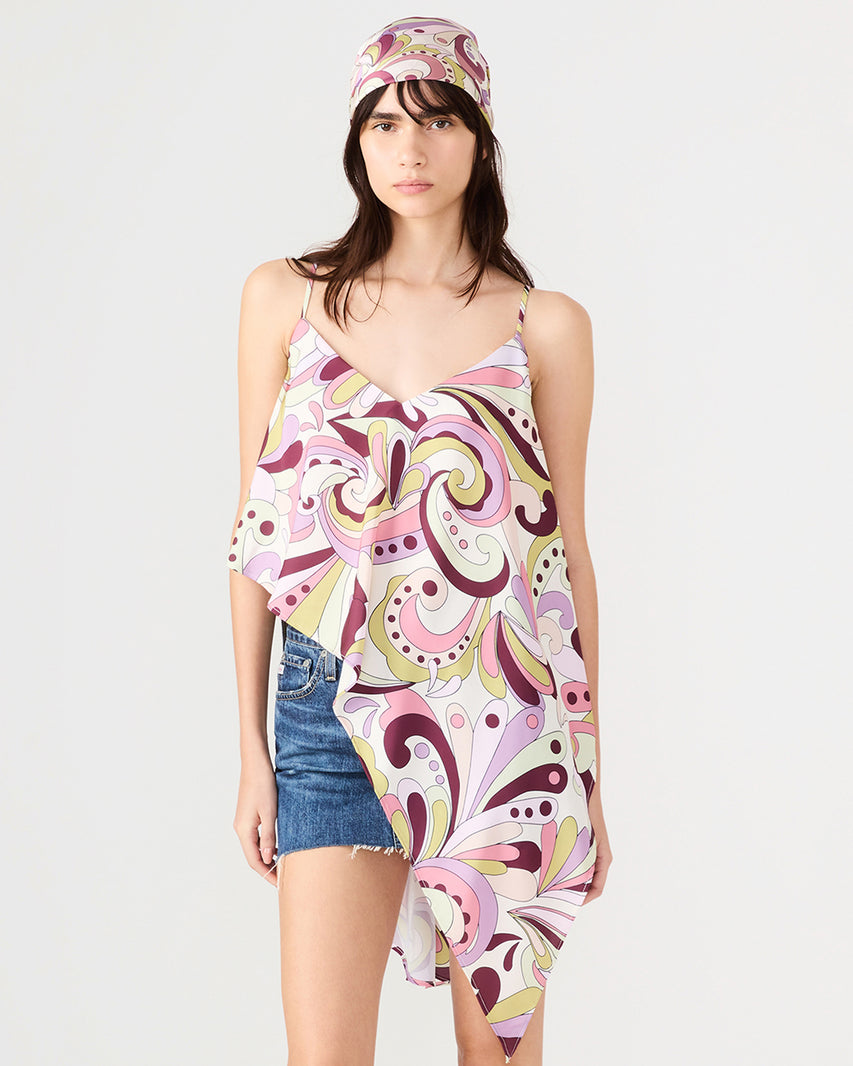 LAVENDER PRINTED SCARF - view 5