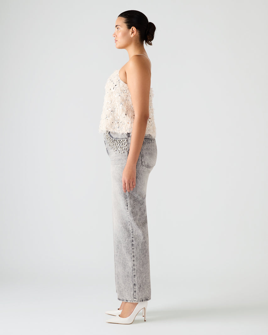 BLAKELYN FEATHER TOP IVORY