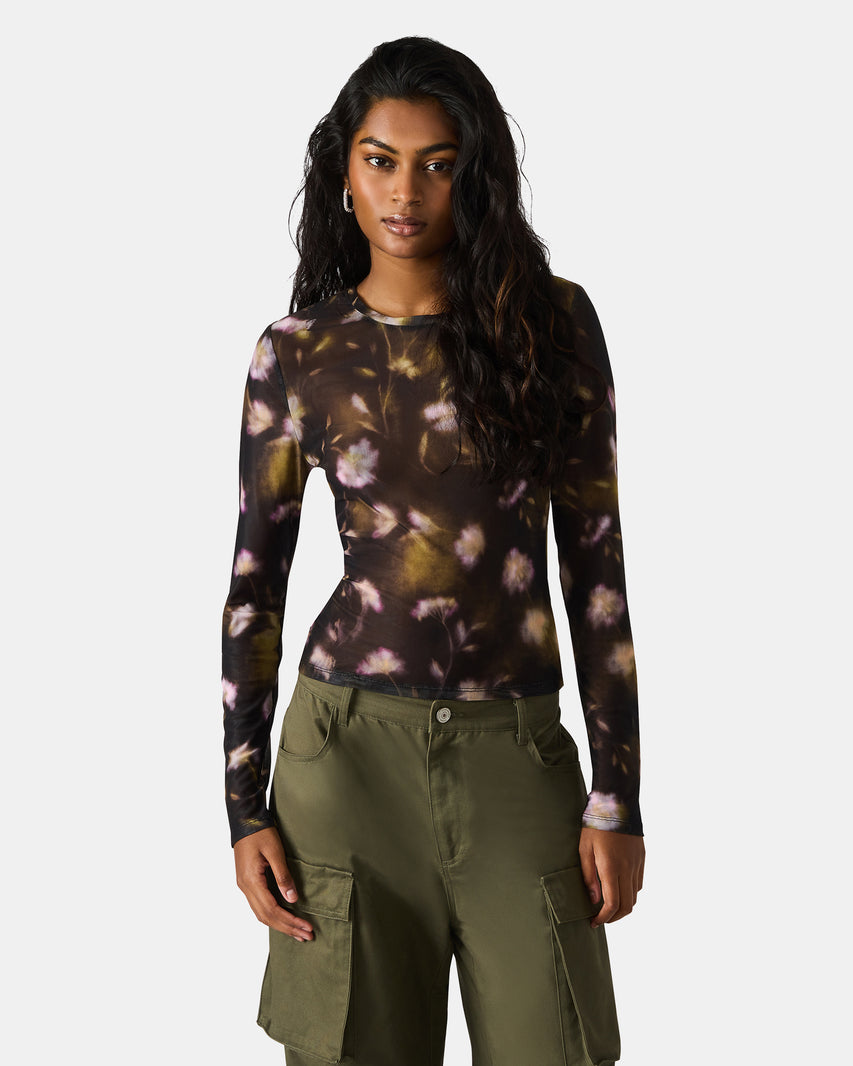 LILIANNA TOP BLACK MULTI