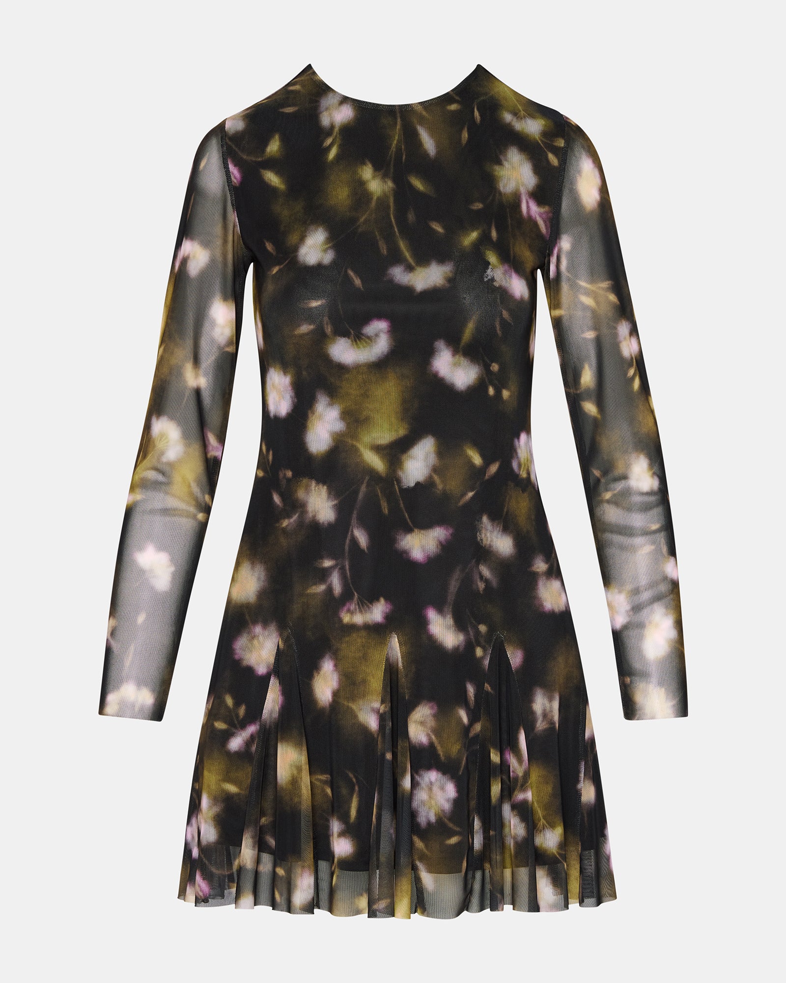 Steve Madden Women's Bliss Long-Sleeve Fit-and-Flare Dress - Black Ditsy Floral - Size XL Steve Madden Women's Bliss Long-Sleeve Fit-and-Flare Dress - Black Ditsy Floral - Size XL