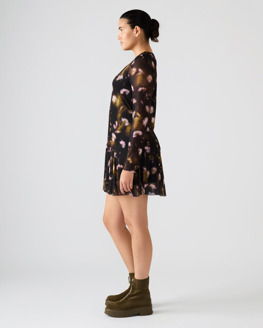 BLISS DRESS BLACK DITSY FLORAL