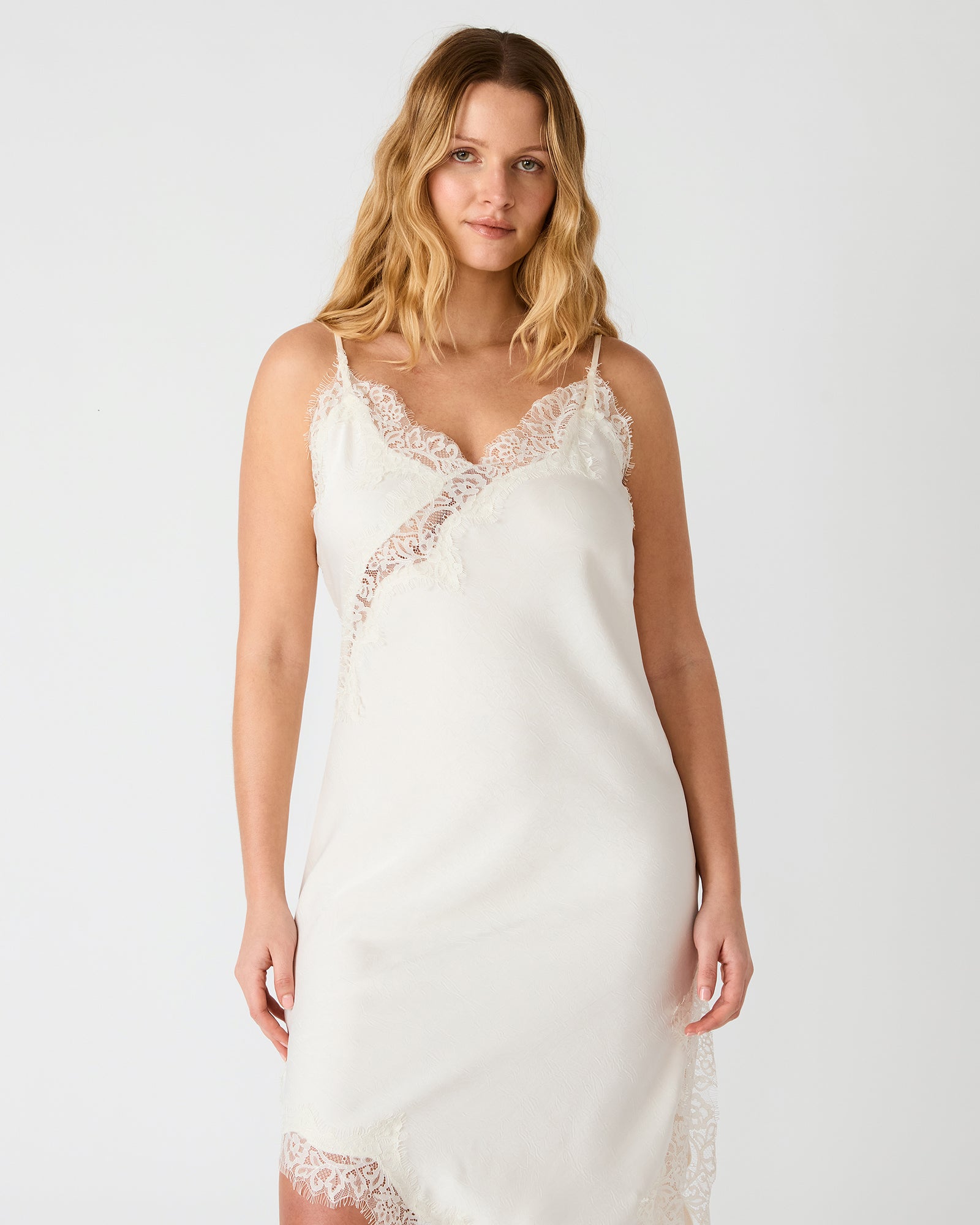 Steve Madden Women's Danna V-Neck Asymmetrical Dress - Cream Steve Madden Women's Danna V-Neck Asymmetrical Dress - Cream