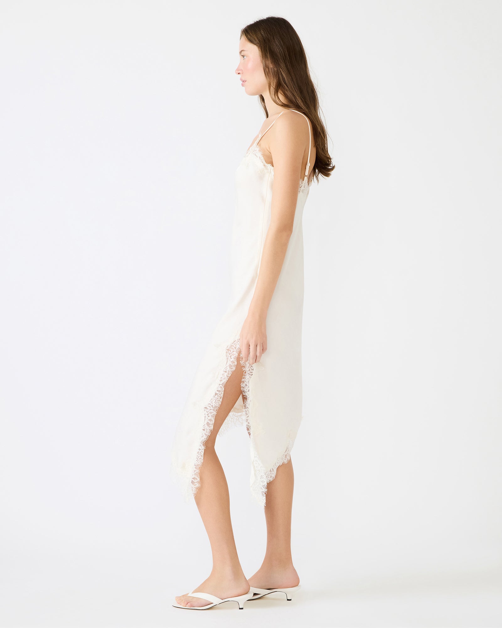 Steve Madden Women's Danna V-Neck Asymmetrical Dress - Cream Steve Madden Women's Danna V-Neck Asymmetrical Dress - Cream