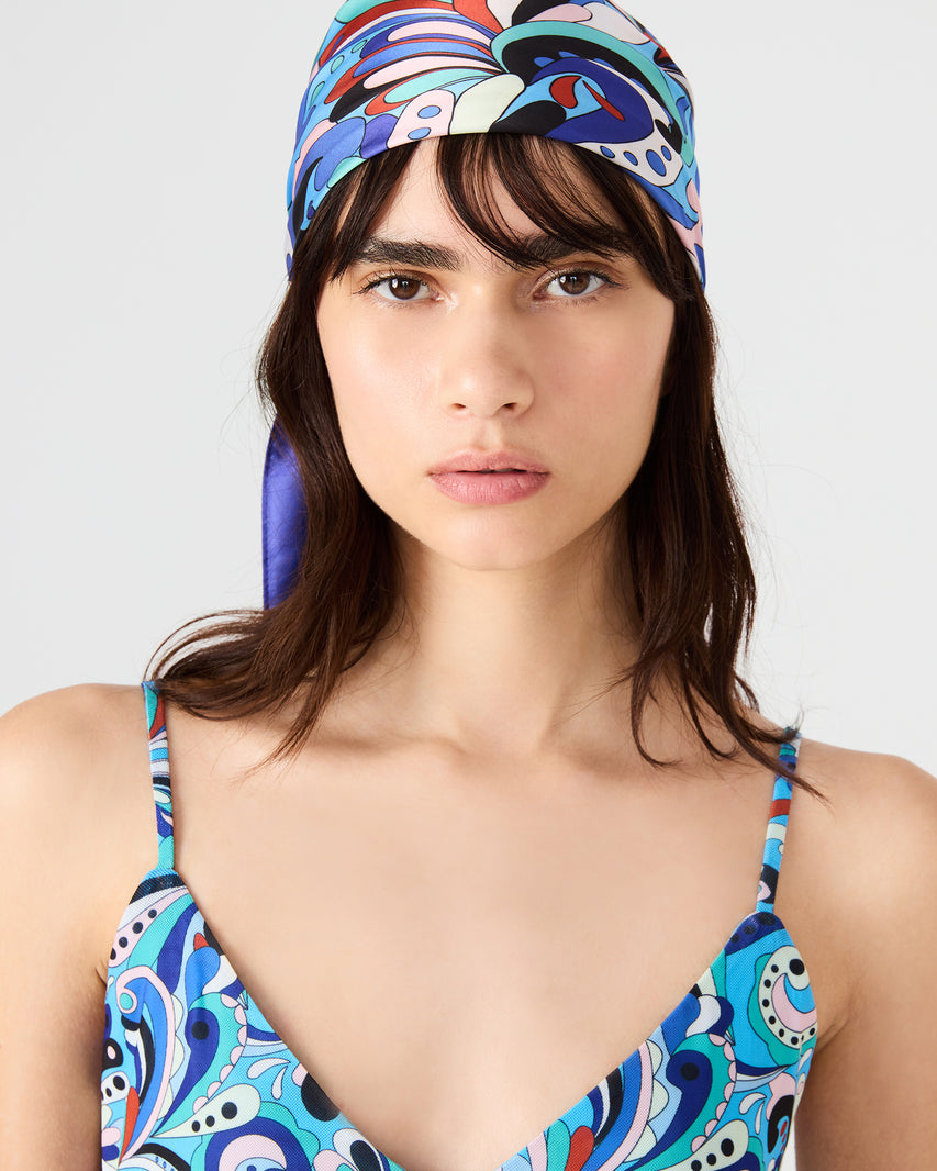 SHEILA DRESS TEAL PAISLEY - view 3