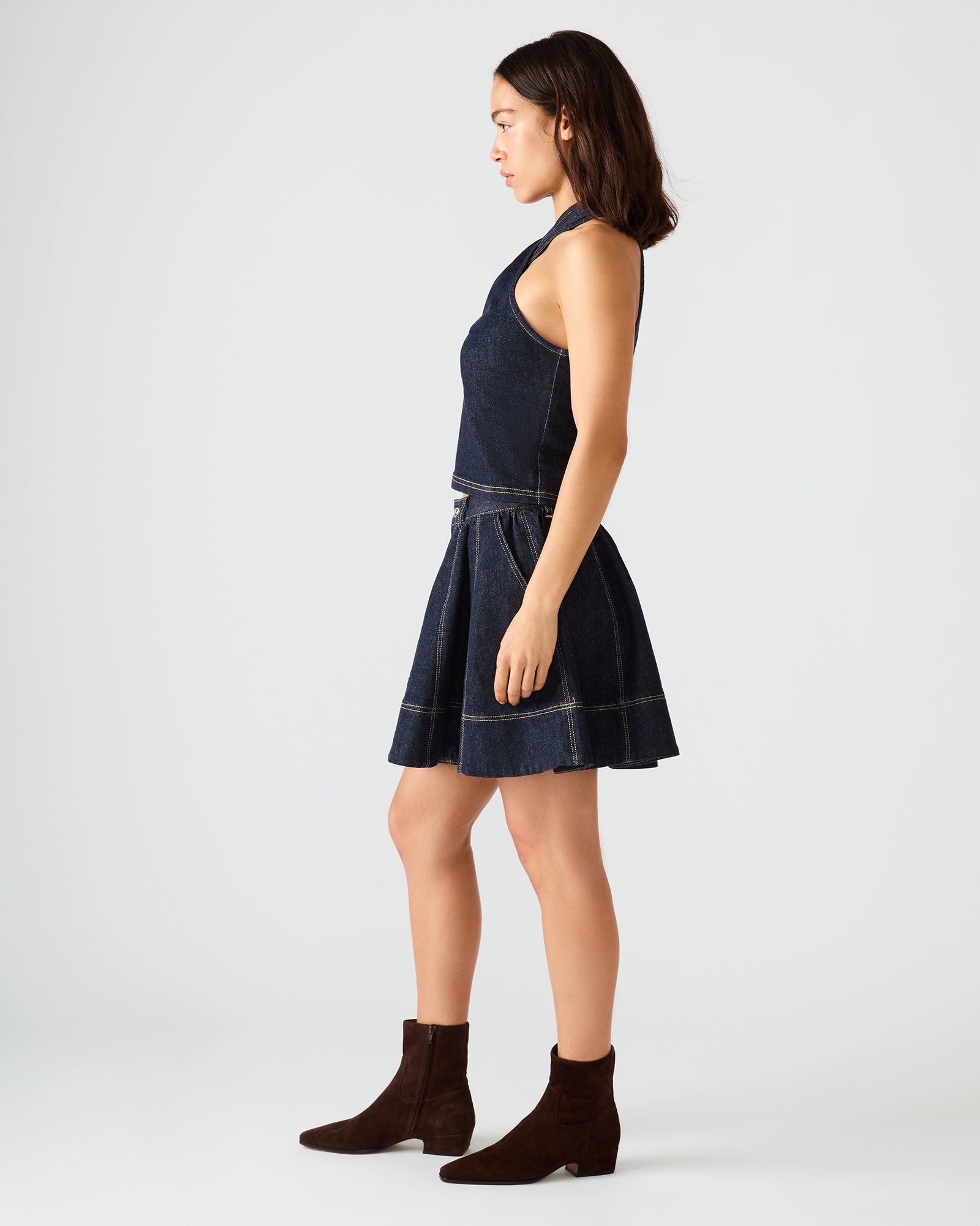 SLOAN DENIM SKIRT INK - view 2