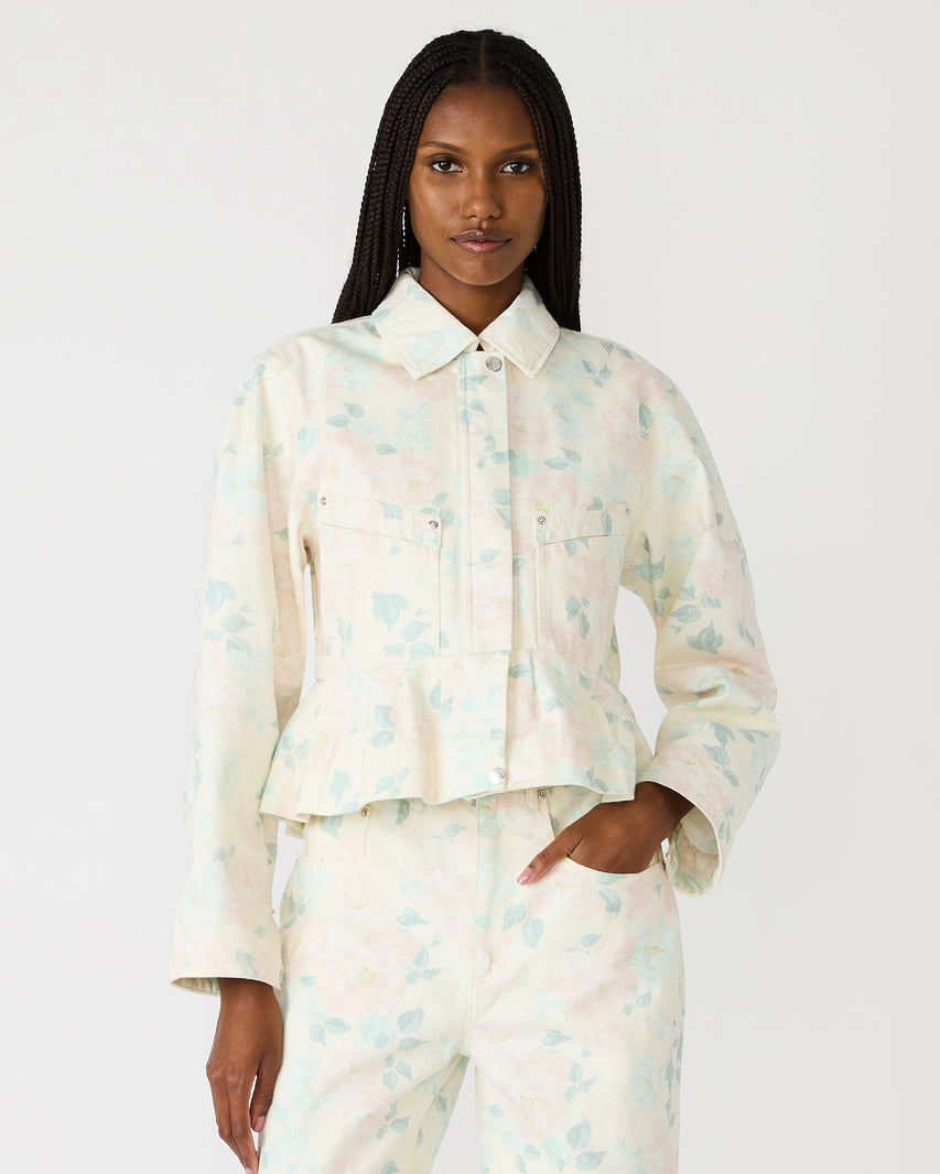 SLOAN FLORAL JACKET PEACH BEIGE - view 2