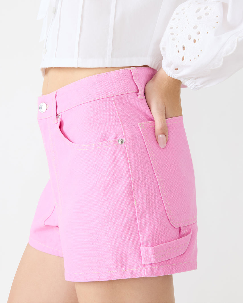 SIENNE CANVAS SHORT PINK TAFFY