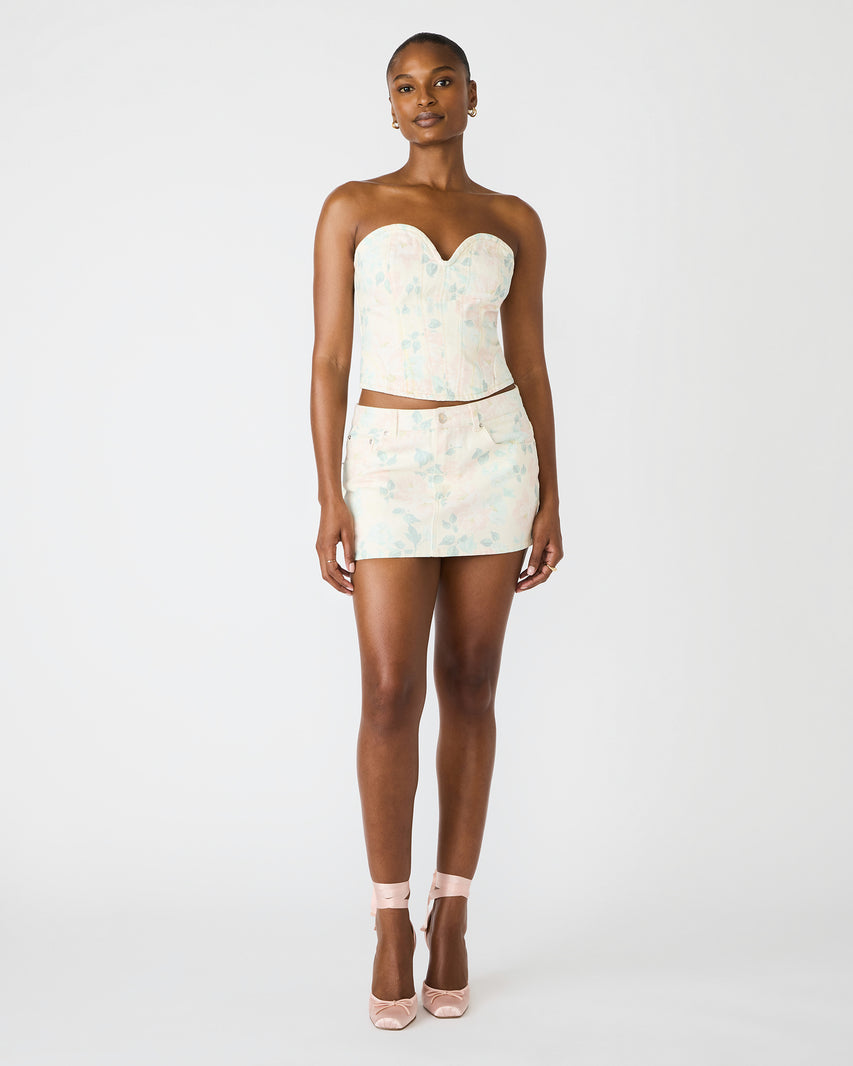 ROSELIA CORSET TOP PEACH BEIGE