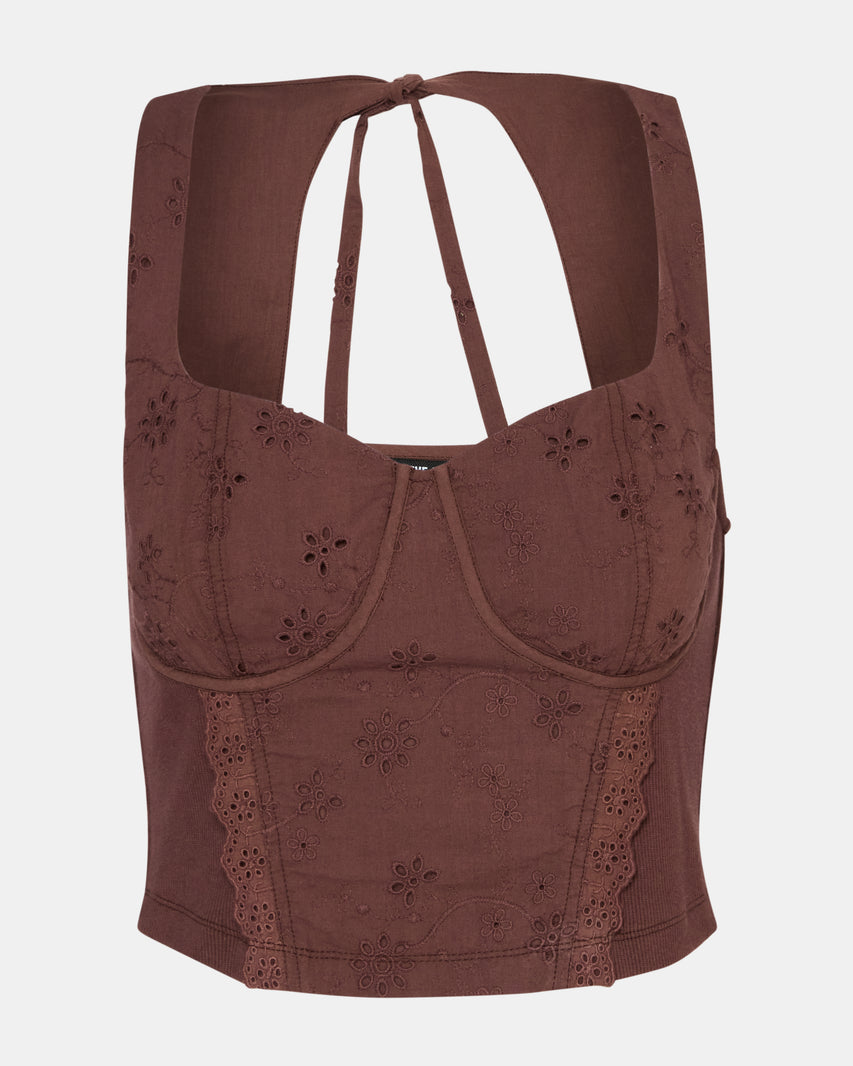 DIXIE KNIT TOP WALNUT - view 7