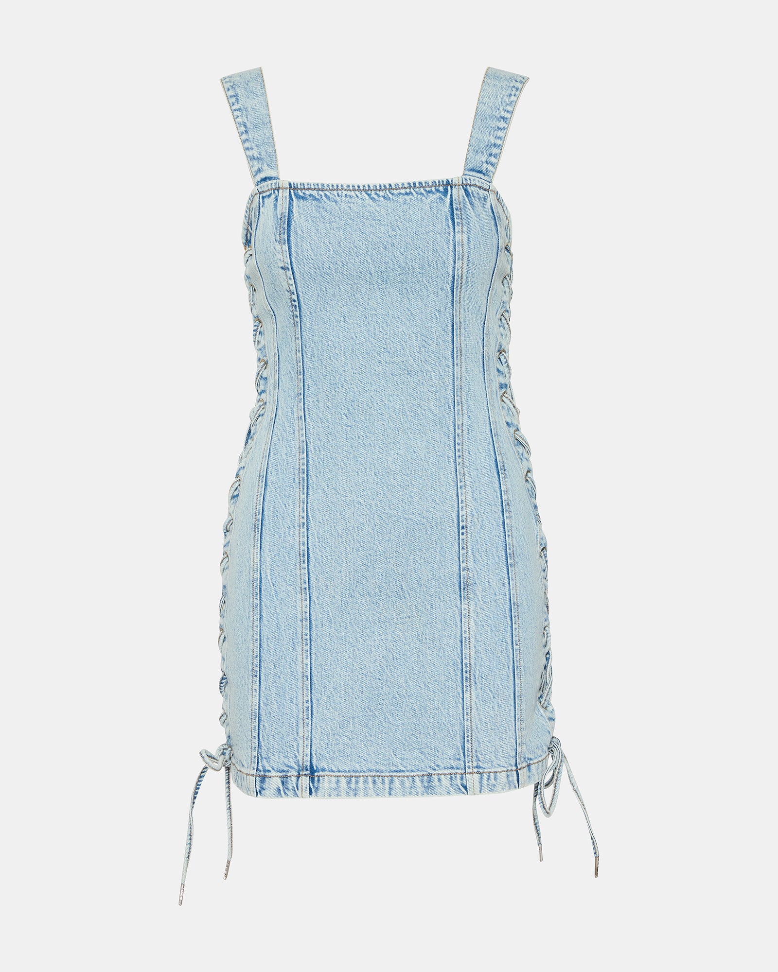Steve Madden Women's Gianka Denim Mini Dress, Blue, 6, Cotton