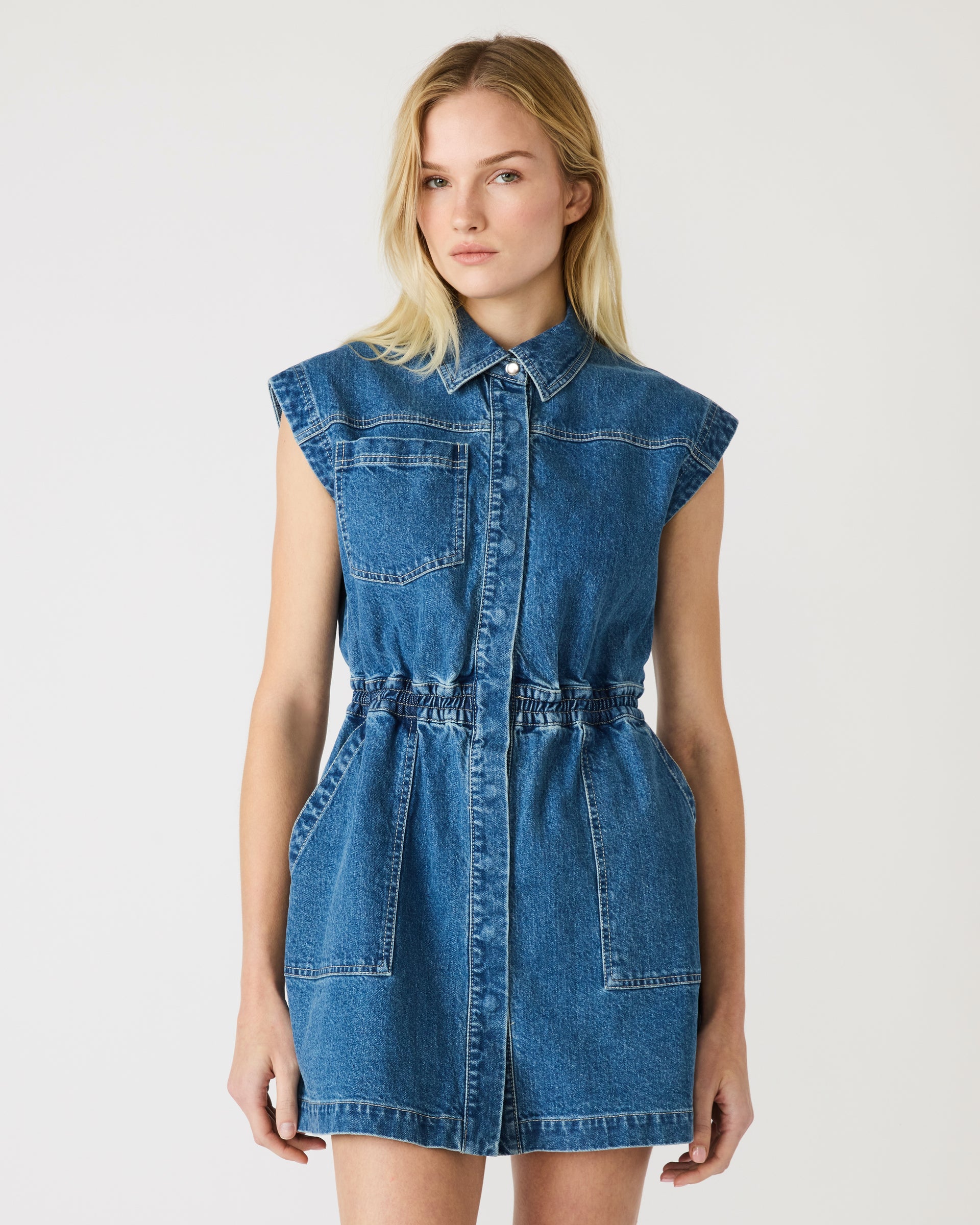 Steve Madden Women's Robbie Dress - Blue - Size XL