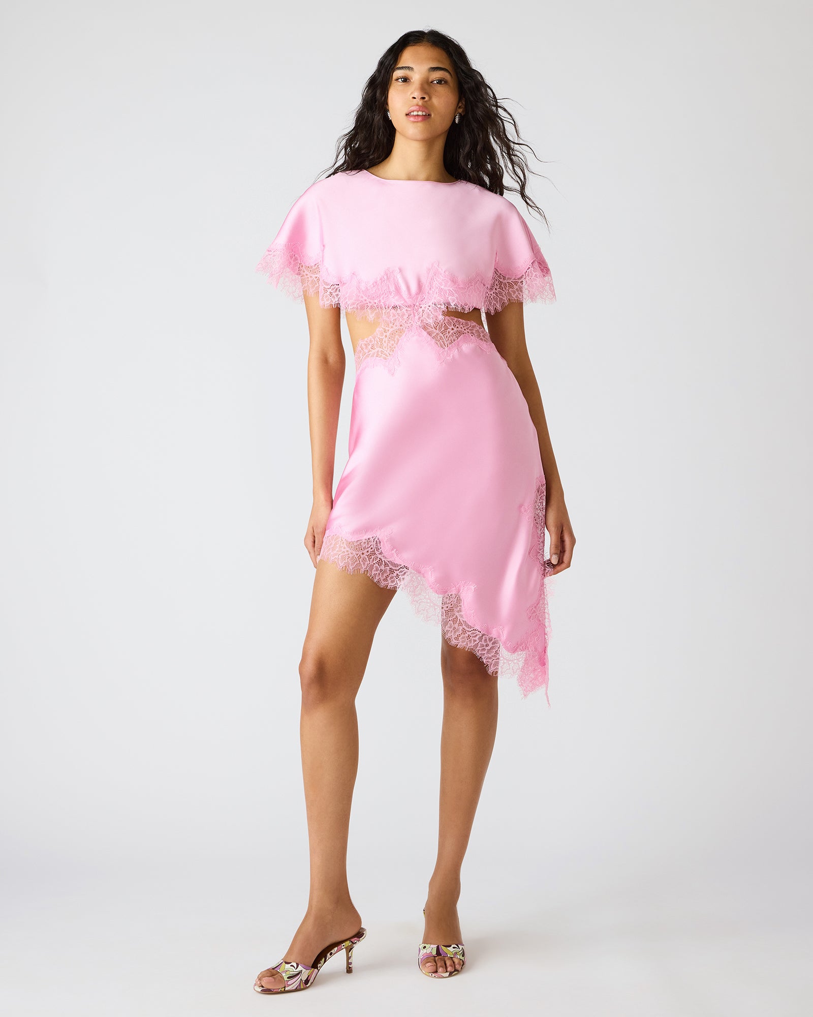 Steve Madden Women's Mayci Dress Short Sleeve Dresses - Lilac - Size Large