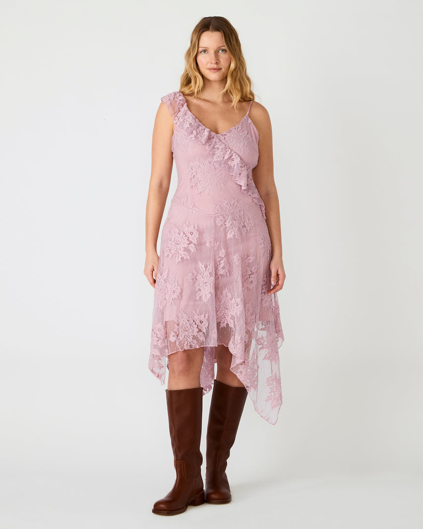 DARIELLA DRESS MAUVE SHADOWS - view 6