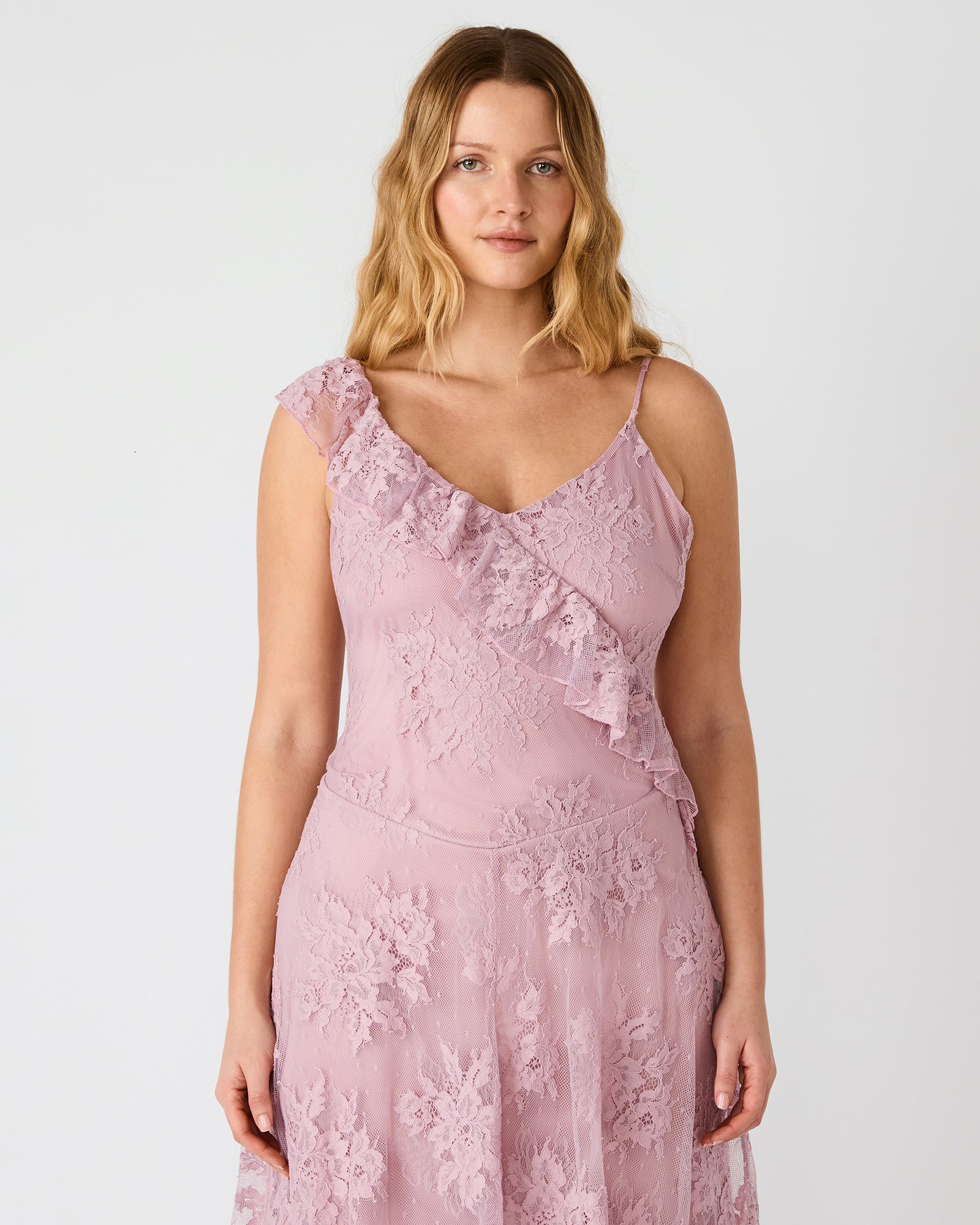 DARIELLA DRESS MAUVE SHADOWS - view 7