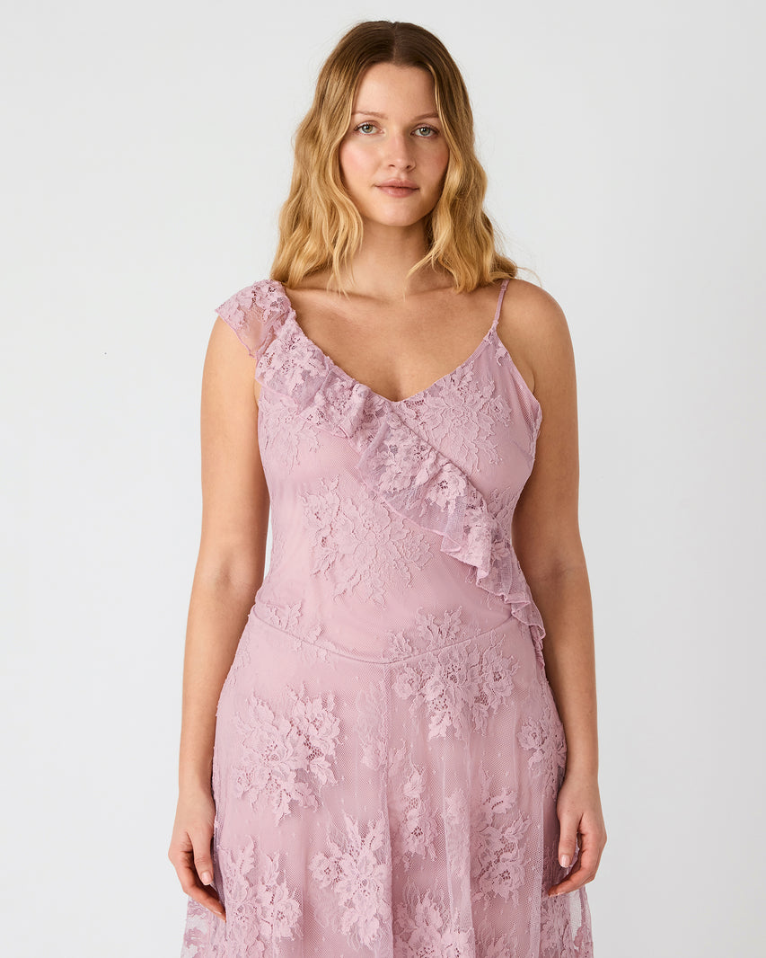 DARIELLA DRESS MAUVE SHADOWS - view 7