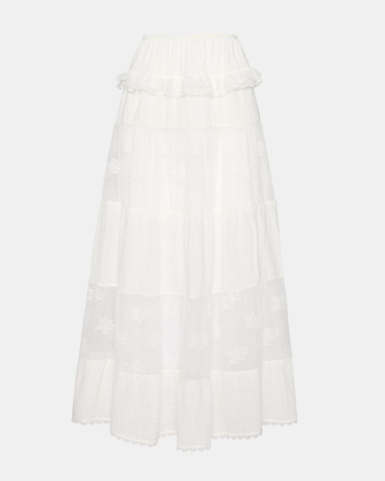 TARRYN Snow White Lace Ruffles Women's Maxi Skirt – Steve Madden