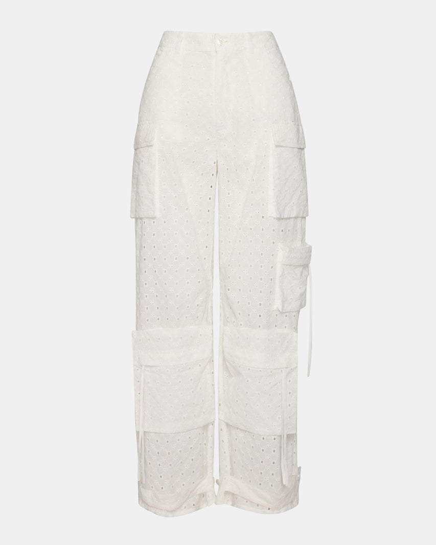 DUO PANT WHITE EYELET - view 9