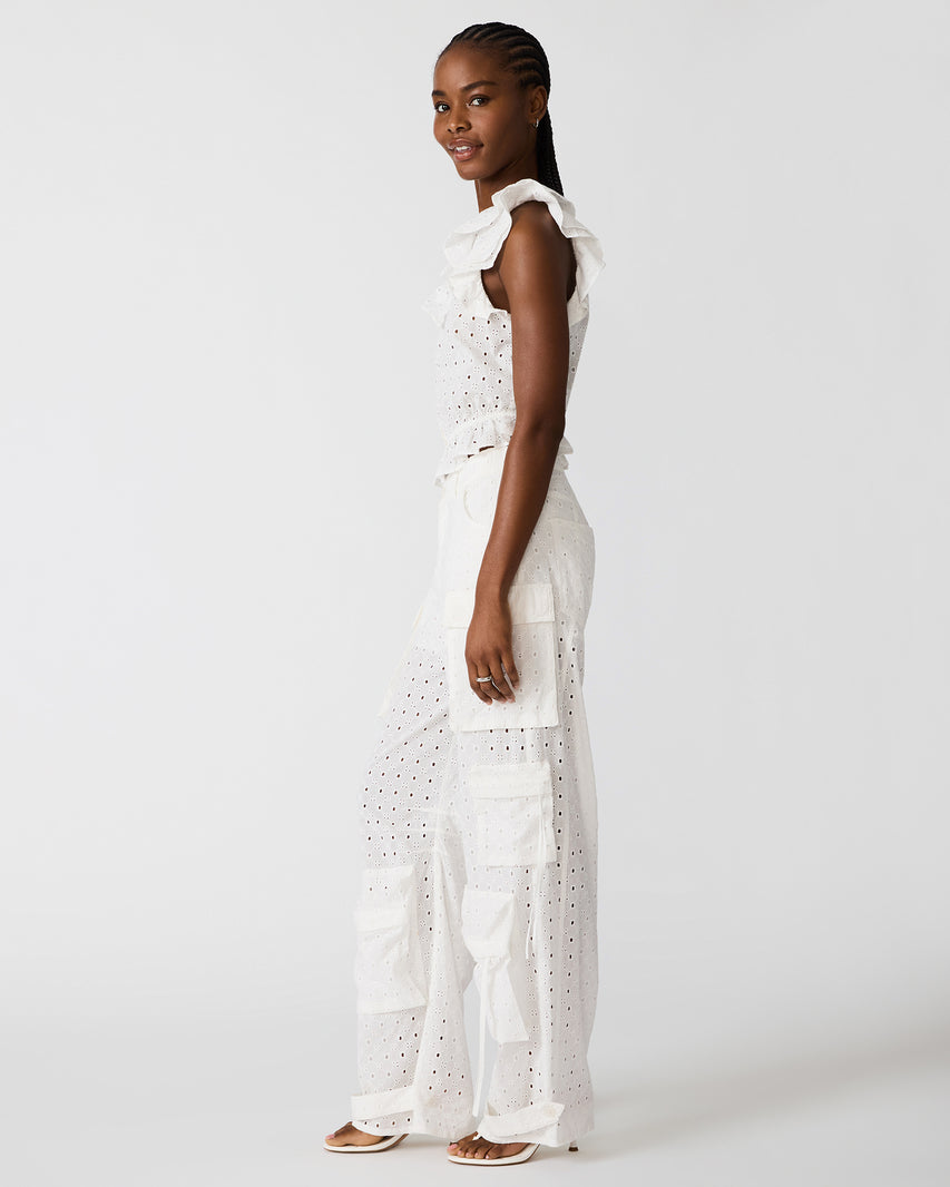 DUO PANT WHITE EYELET - view 4