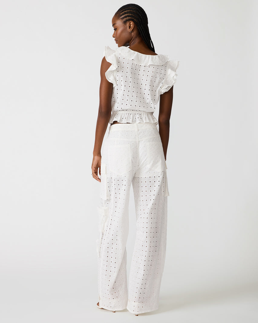 DUO PANT WHITE EYELET - view 5
