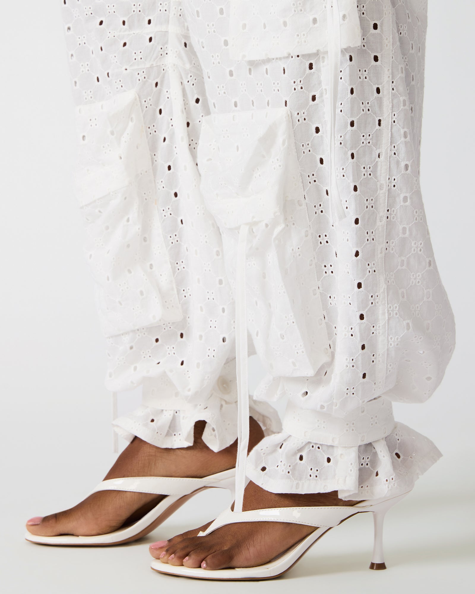 DUO PANT WHITE EYELET - view 6