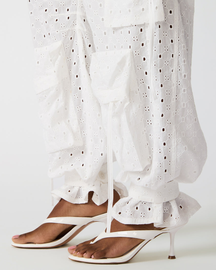 DUO PANT WHITE EYELET - view 6