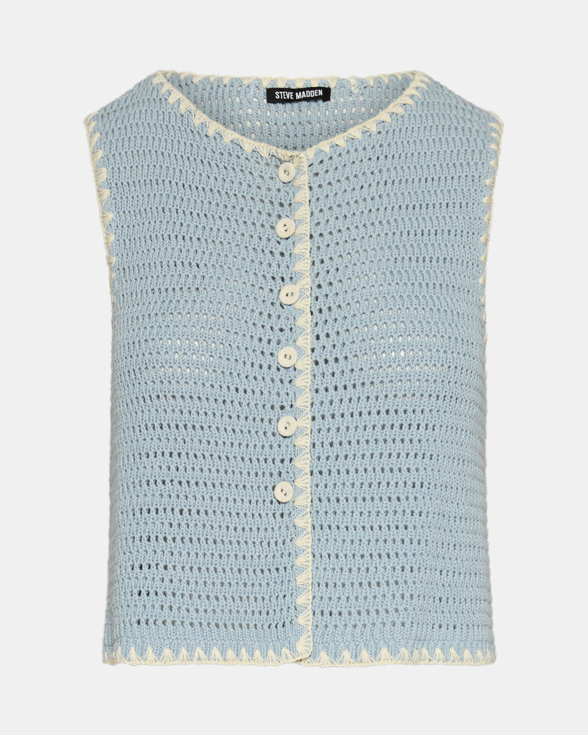 ANNYA SWEATER VEST BLUE ICE - view 6