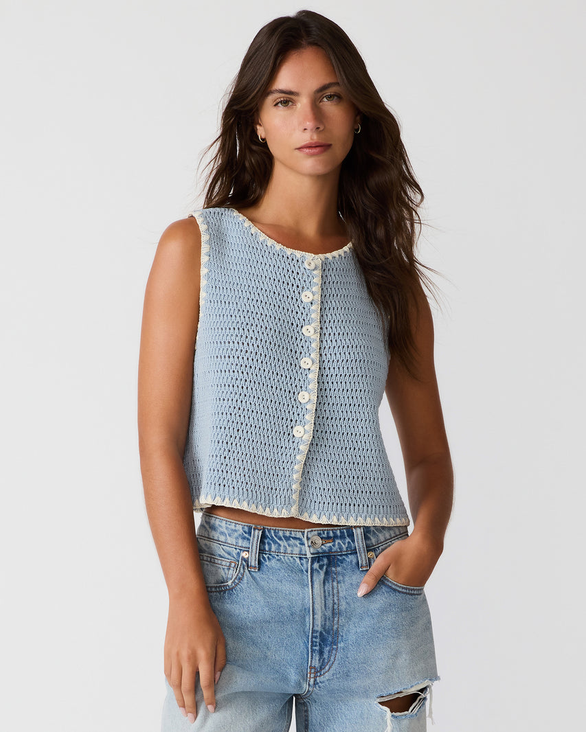 ANNYA SWEATER VEST BLUE ICE - view 2