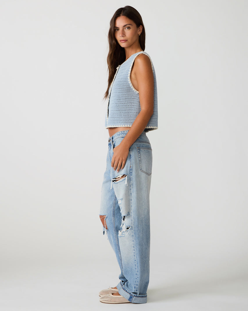 ANNYA SWEATER VEST BLUE ICE - view 3